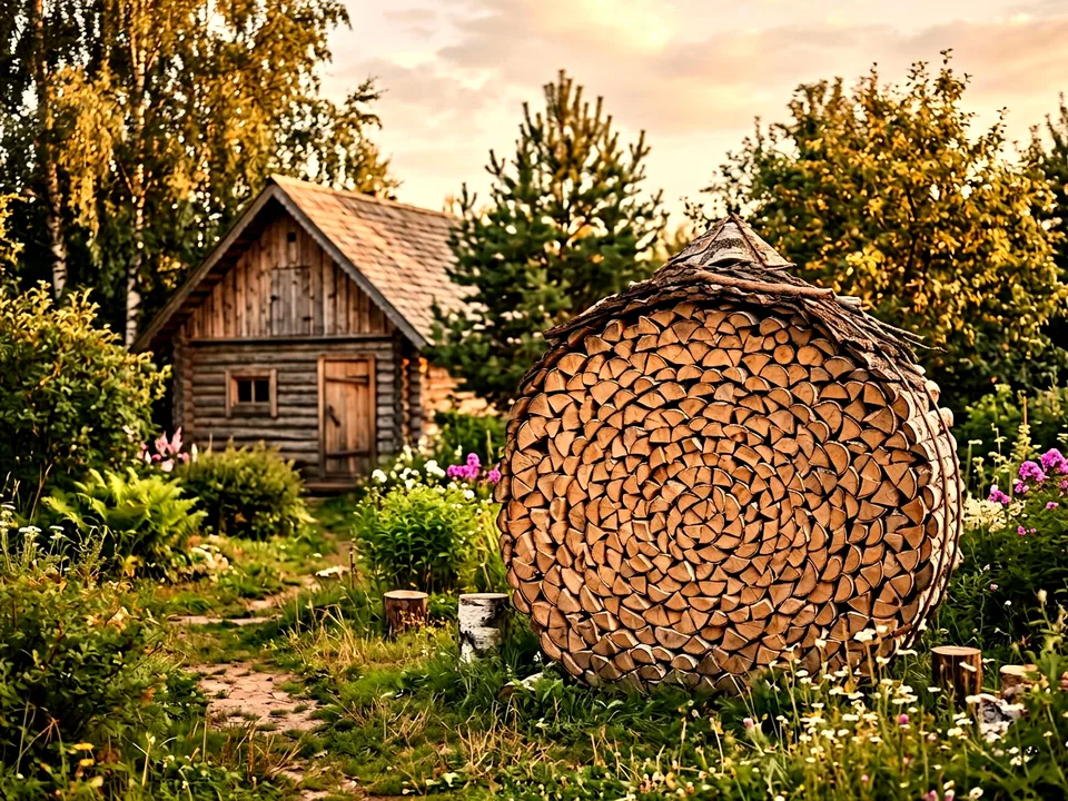 Круговая поленница holzhausen, Красково, улица Каминная, 8